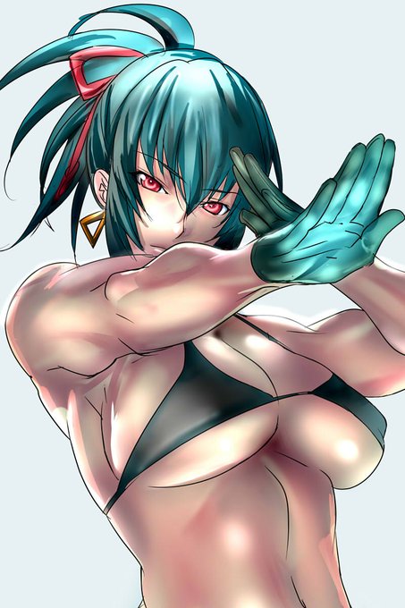 黒ビキニのレオナ 