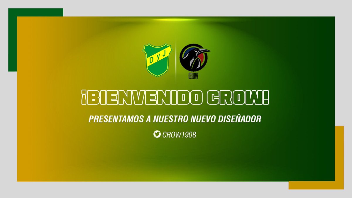 DefensaeSports's tweet photo. Nos complace anunciar a nuestro nuevo diseñador de cara a la siguiente temporada.

¡Bienvenido @Crow1908 al Halcón Virtual! 🦅

#VamosDefe💚💛💚 https://t.co/49AjciV4Mz