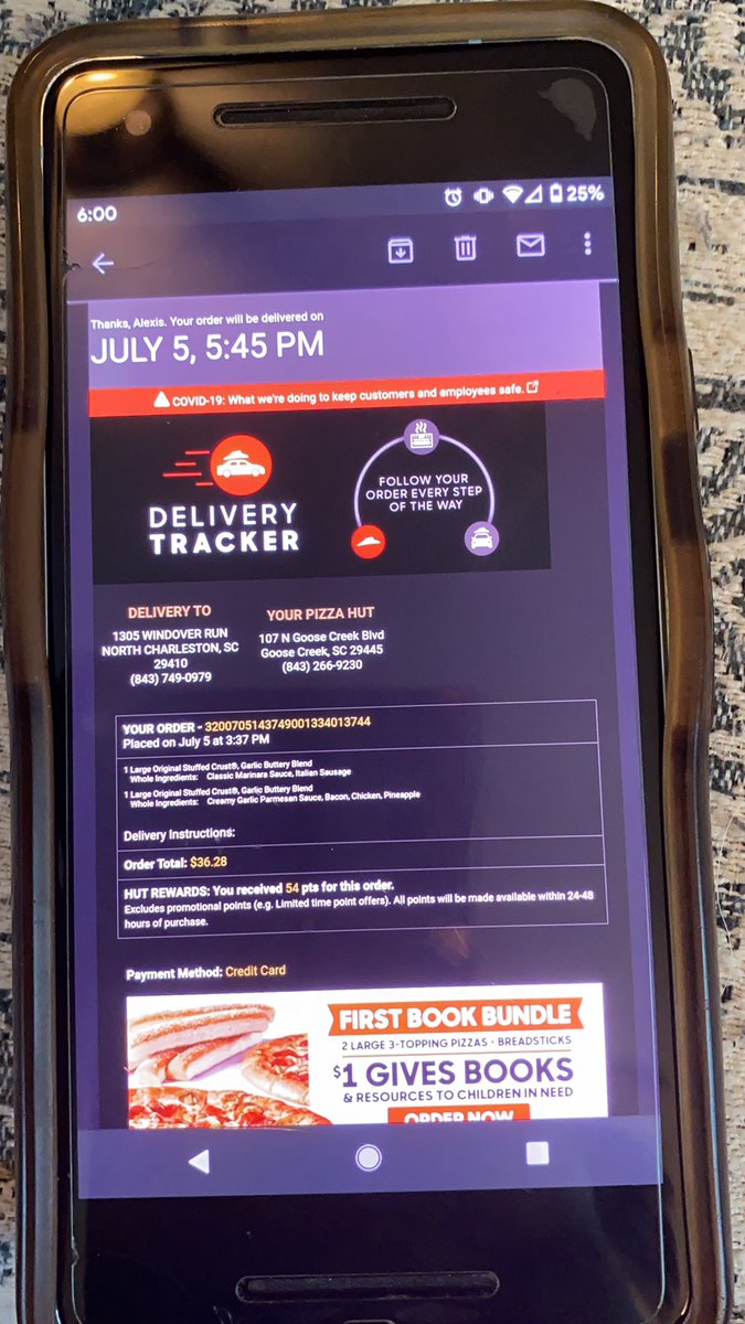 EmilyTay22's tweet photo. @pizzahut  I ordered pizza at 3 and no call nothing it’s now 6 and the phones aren’t working. Payment was taken. Soo... https://t.co/hchejXJiwv