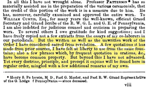 theoddfellow2's tweet photo. While many of us today consider our passwords, symbols and emblems as decorative or tokens from a distant past, 
may we remember these and keep them sacred. 
Below an excerpt from The OddFellows Manual by AG Grosh, 1852.
#IOOF #Independentorderofoddfellows #OddFellows https://t.co/DktGCrKavu