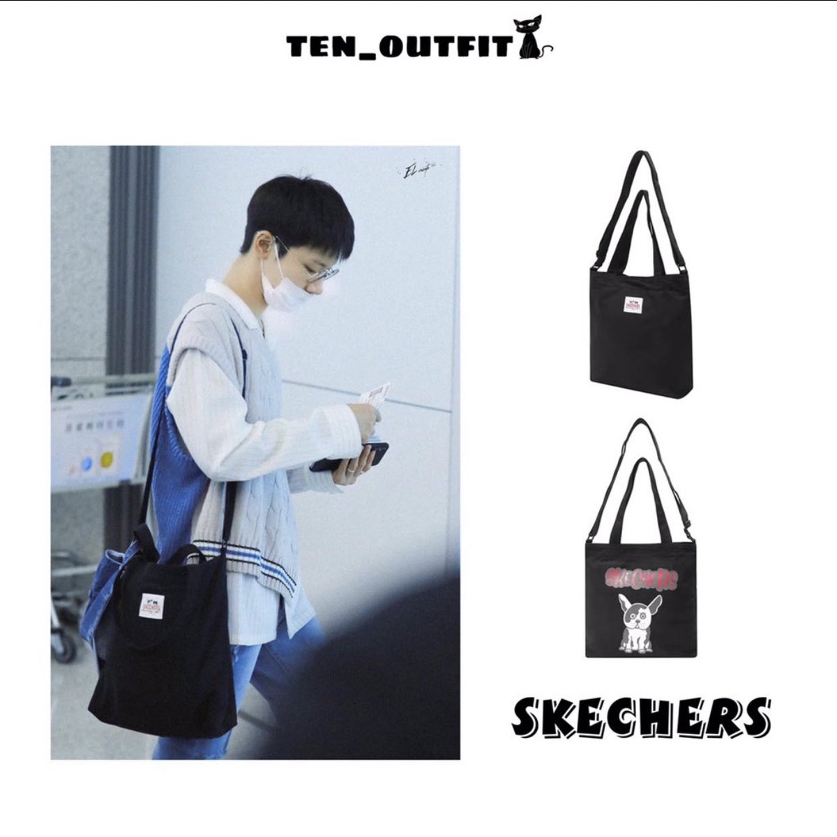 The Skechers bag Ten wore at the airport sold out cr ten_charts