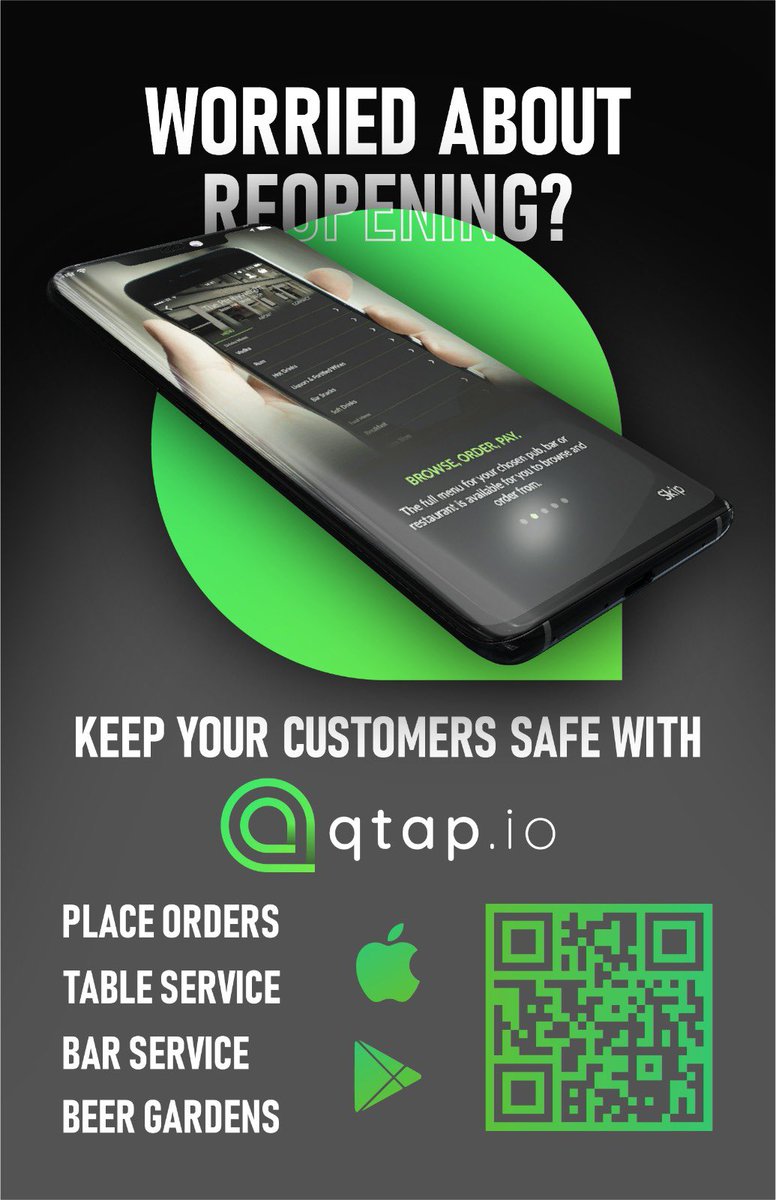 ⛔️Cardiff pubs, bars and in less than one week venues will be opening up their doors again.  
If your venue is still searching for the right system then come and have a look at what QTap gives you.⛔️