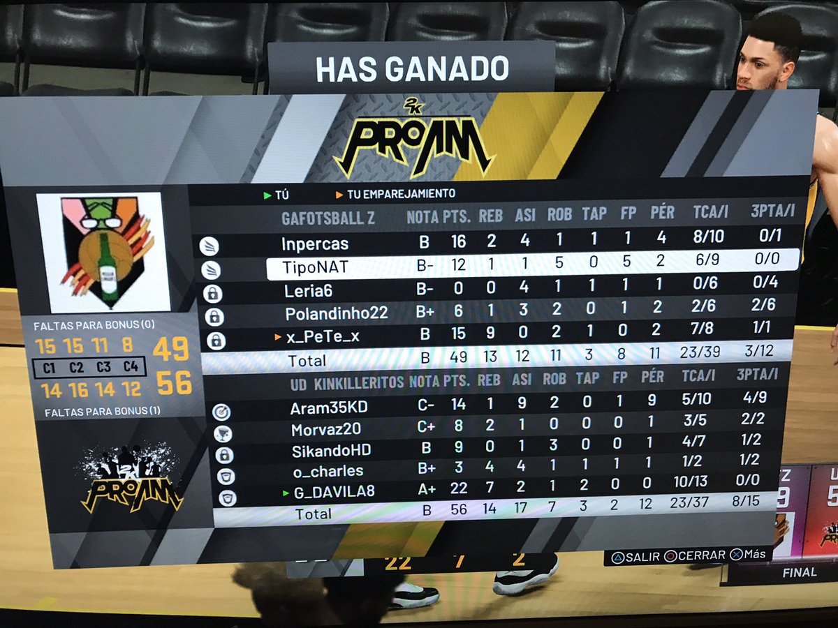 Pasamos a la final de la @SPL2KLEAGUE División 3 💪🏻💪🏻al vencer a unos grandes rivales y, sobre todo, grandes personas como son los jugadores de <a href="/GZurdos/">Gafots Zurdos</a> . Un placer jugar contra vosotros #gokinkis