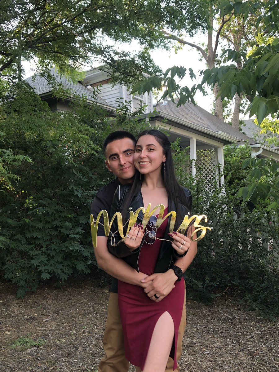 The_RealRamirez's tweet photo. It hasn’t really hit us yet, but that’s what the wedding is for. I love you @saintariiana. We’ve been legally official since June 5 https://t.co/tRw8dPAyrp