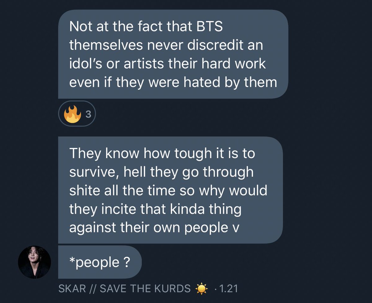 bts is literally the last group who would discredit other idols’ success and hard-work. i’ve said what I said, end of thread.