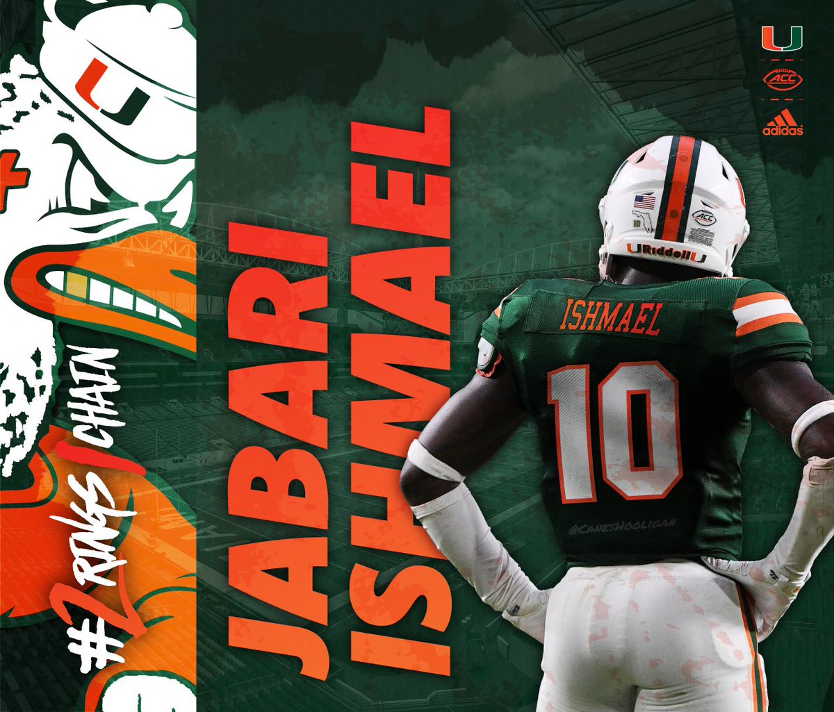CanesHooligan's tweet photo. JABARI!!🟠🙌🏽🟢🏝🏈
#espn #JakeGarciaToTheU #ItsAllAboutTheU #MiamiHurricanes #GoCanes #TheU #ItsAllBoutTheU #CanesFootball #TurnoverChain #Swagger #FastUPhysical #2Rings1chain #Time2Sh1ne @IshmaelJabari https://t.co/BQJMf7FNKW
