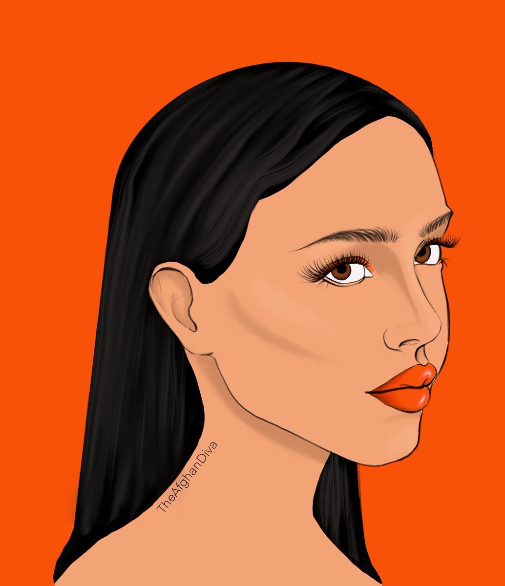 Tangy 🧡
3/3 of my lipstick portrait wannabe advertisement series 
#procreate #portraitart #makeup #pocartist