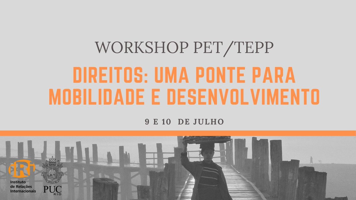 IRI_PUCRio's tweet photo. O Workshop PET/TEPP é organizado por alunos de graduação do Programa de Educação Tutorial do IRI/PUC-Rio e contará com a apresentação das suas pesquisas, realizadas no Núcleo de Pesquisa de Refúgio &amp; Desenvolvimento (NPD&amp;R).
PROGRAMAÇÃO E INSCRIÇÕES: https://t.co/BVN911HdpA https://t.co/HMNQxgpzrj