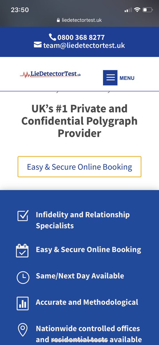 I looked around for a credible company with accredited examiners. When I called them & explained the situation they actually advised me against doing the test as the triggering nature of the subject could make it look like I’m lying even if I am telling the truth.