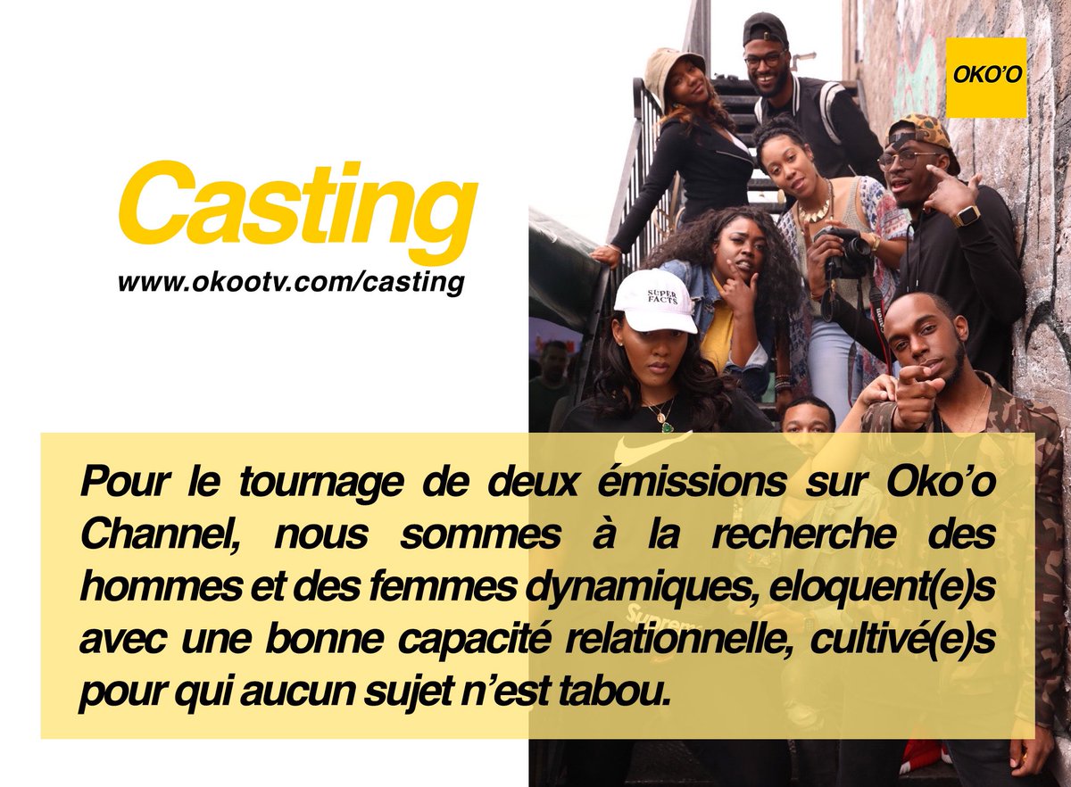 okoochannel's tweet photo. Pour postuler https://t.co/WrUhd6y3Da #TT237 #okoochannel https://t.co/IcvynirVse