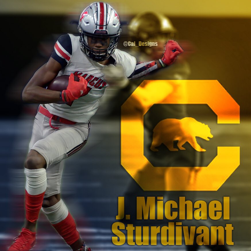 cal_designs's tweet photo. Four-star WR J. Michael Sturdivant committed to the Bears yesterday, making him the highest rated commit so far in Cal’s 2021 recruiting class. #GoBears #CalGang21 #CalFootball https://t.co/PaulIZ9JcC