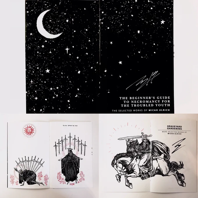 Signed art zines are now back in stock in the art shop. 
