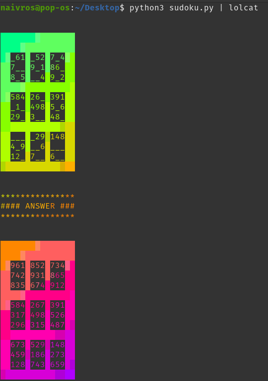 aLilSus's tweet photo. I have been wanting to play with Numpy for a while, and Sudoku. Surprisingly they go hand in hand :D
#python
#dayproject
#sudoku https://t.co/6PAPSOkxfd