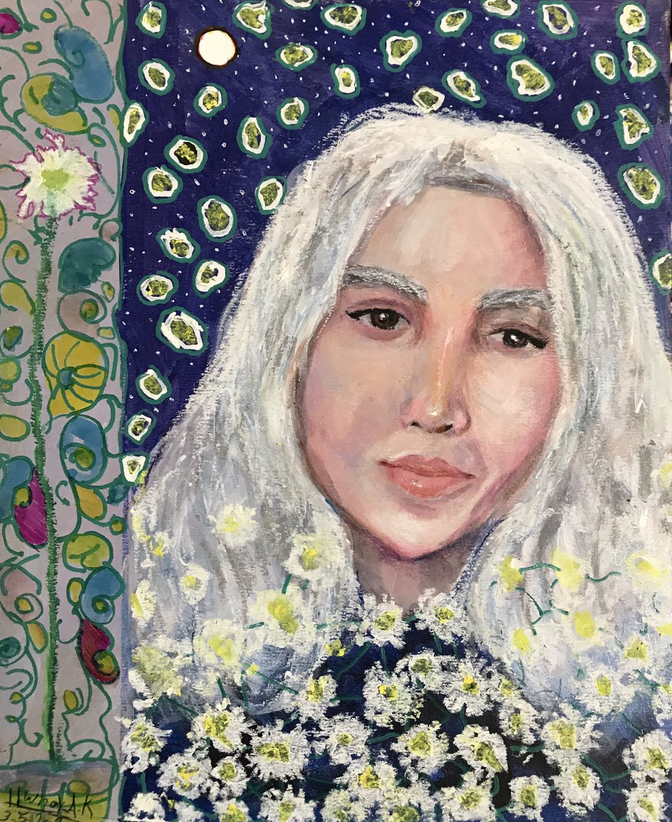 k_hwnar's tweet image. By artist Hwnar akram #2020 #art #flower #venos