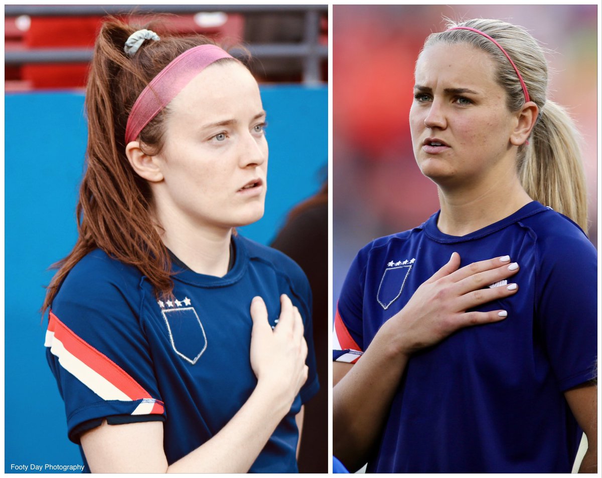 FootyDayPhotos's tweet photo. Rose Lavelle vs. Lindsey Horan in the Battle of the Midfields tonight. https://t.co/3AwLLZXD2N