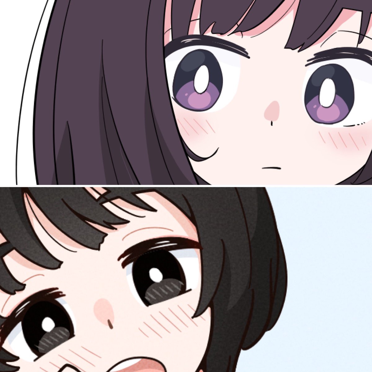 椿田りさ 黒目の真ん中付近にハイライトをドンと置く描き方 ドラえもんかクレヨンしんちゃんで浸透したという解釈なんだけどあってるかな