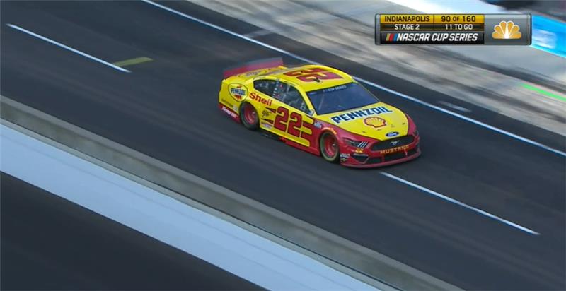 Team made wholesale changes to the @shellracingus Mustang on that stop. Back on a few previous chassis adjustments, forward on some others. Still looking to make the front of the car rotate. | #BrickyardTriple https://t.co/KJvi3uPeC5