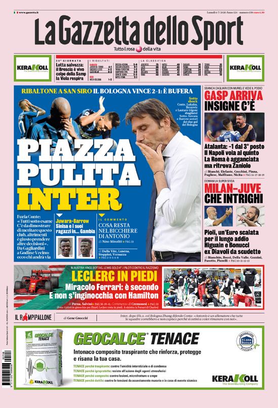 footballitalia's tweet photo. Monday's Italian #Calcio headlines in English https://t.co/UdIyvc6HUC #Napoli #ASRoma #FCIM #Atalanta #Juventus #Fiorentina #Parma #ACMilan #Lazio #NapoliRoma #InterBologna #CagliariAtalanta #SerieA #BresciaVerona #SampSpal #UdineseGenoa #ParmaFiorentina https://t.co/zgtLqYJZQD