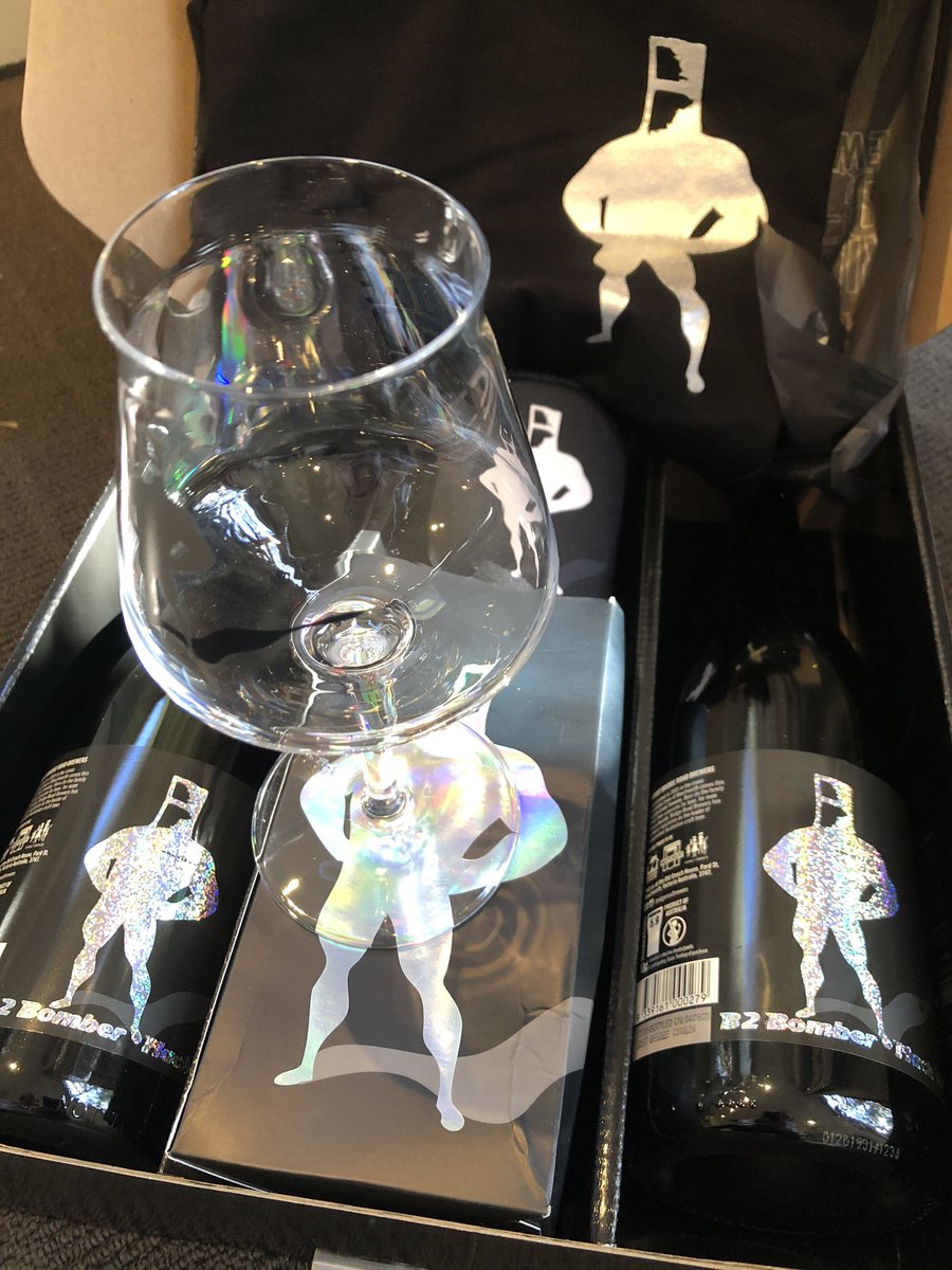 beermentv's tweet photo. Best Covid care package ever. My @NakedNed B2 Bomber 10th anniversary limited edition pack I ordered, just arrived. Yum. Big beer again this year! https://t.co/cuk87h5ZlC