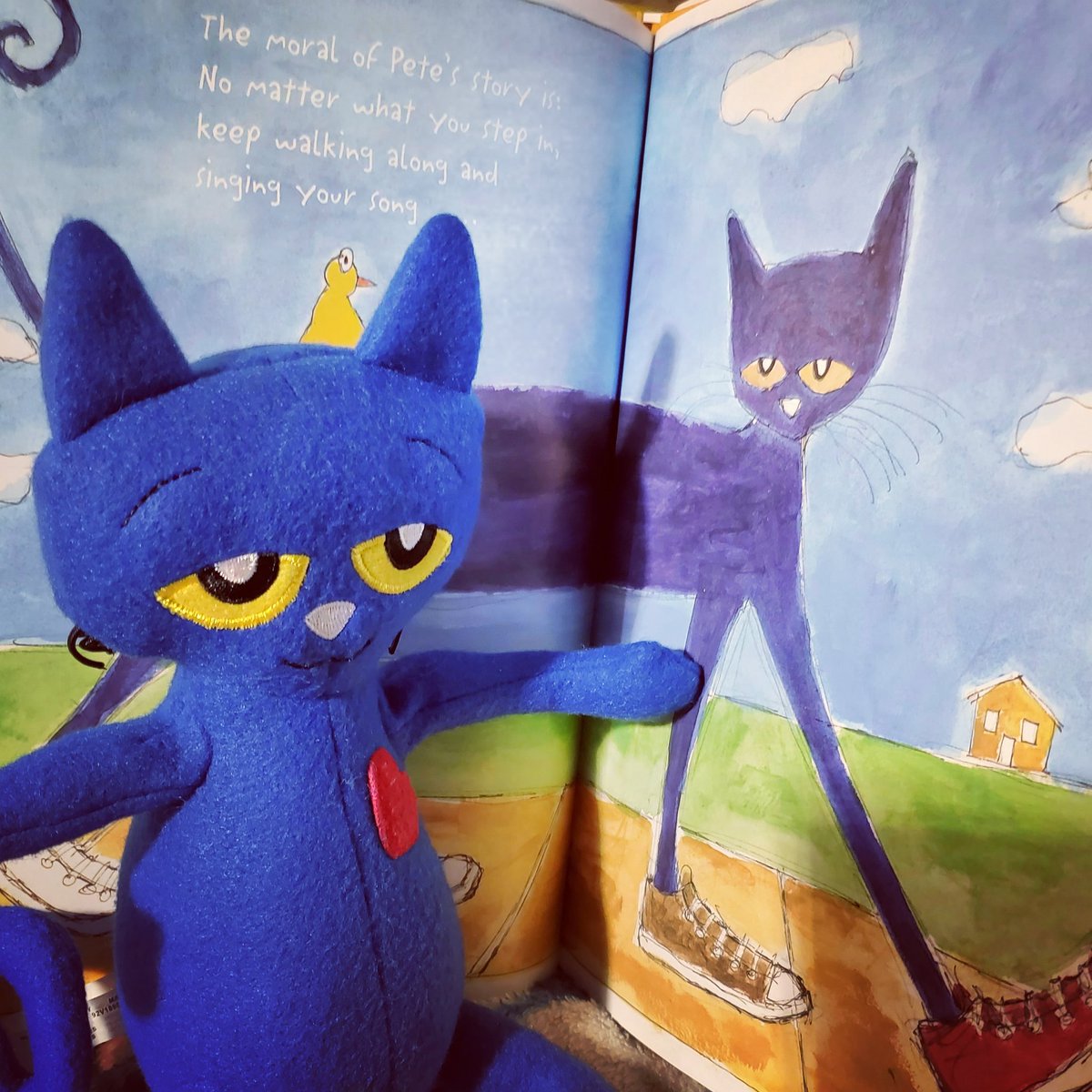 Kemeah520's tweet photo. "No matter what you step in, keep walking along and singing your song"
#petethecat #mondaymotivation #GFPsummerreading #iggleworms #housematilda https://t.co/fvBqvwppsy