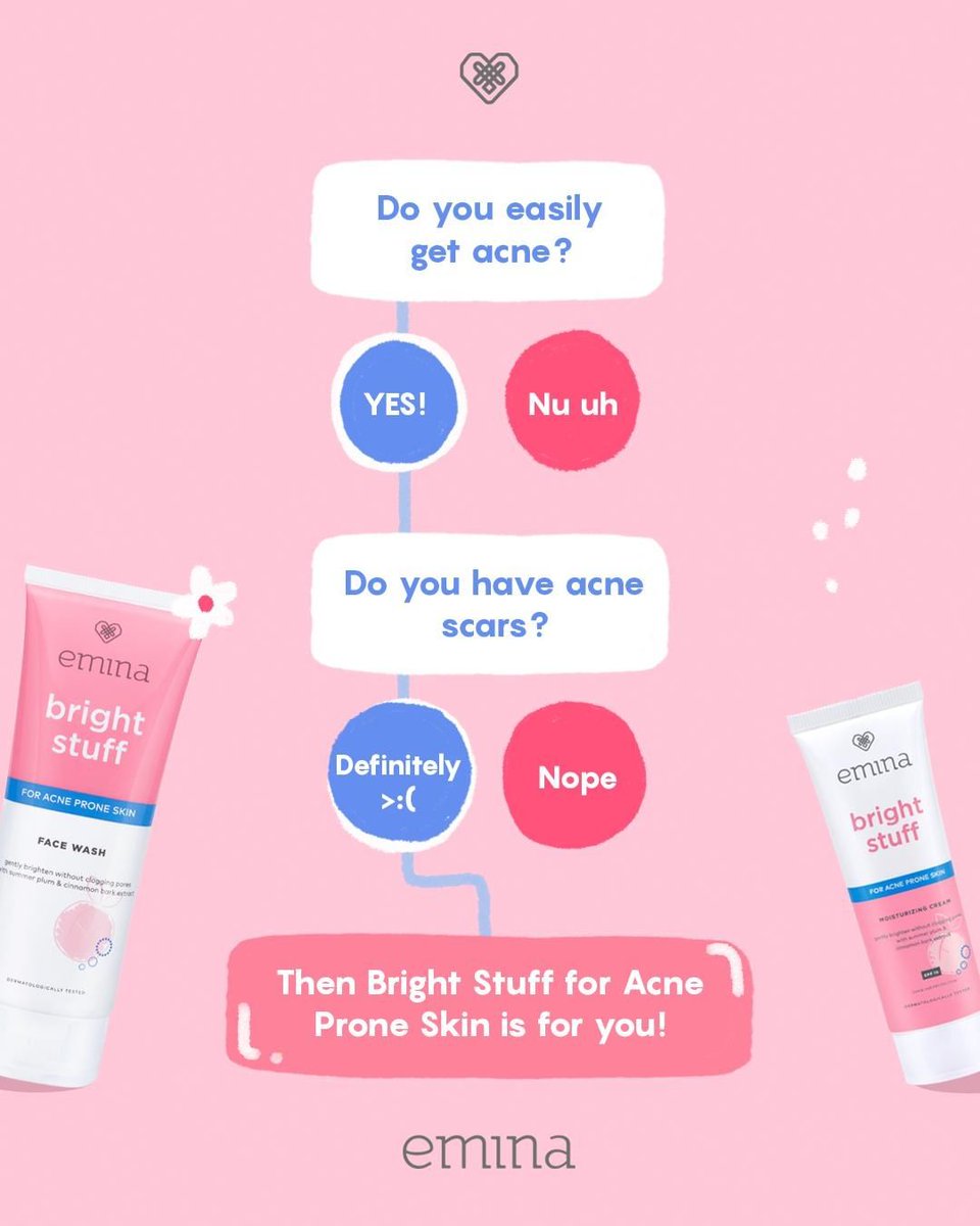 eminacosmetics's tweet image. Kulit berminyak &amp;amp; bekas jerawat? Pakai Bright Stuff for Acne Prone Skin aja! #Extrasupport from the Summer Plum Extract will brighten up your skin &amp;amp; Cinnamon Bark Extract will control sebum and soothes skin 💖