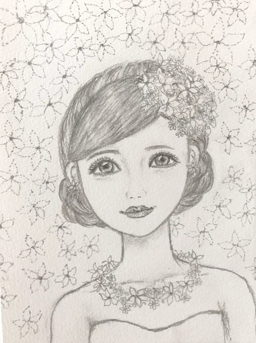 いつだかに描いた娘。

#イラスト好きさんと繋がりたい 
#鉛筆 