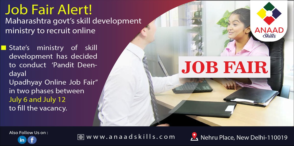 anaadskills's tweet photo. Job Fair Alert: 16000+ vacancies in various projects of #MMRDA
@MSDESkillIndia
@PMKVY_INDIA
@NSDCINDIA
@NSN_India
@DrMNPandeyMP
#SkillIndia #PMKVY #DDUGKY #NSDC #NSN #MSDE #Skills #SkillDevelopment #SkillTrainingPartner #Anaad #AnaadSkills #Maharashtra #MSSM #StayHomeStaySafe https://t.co/HtBWESYHZv