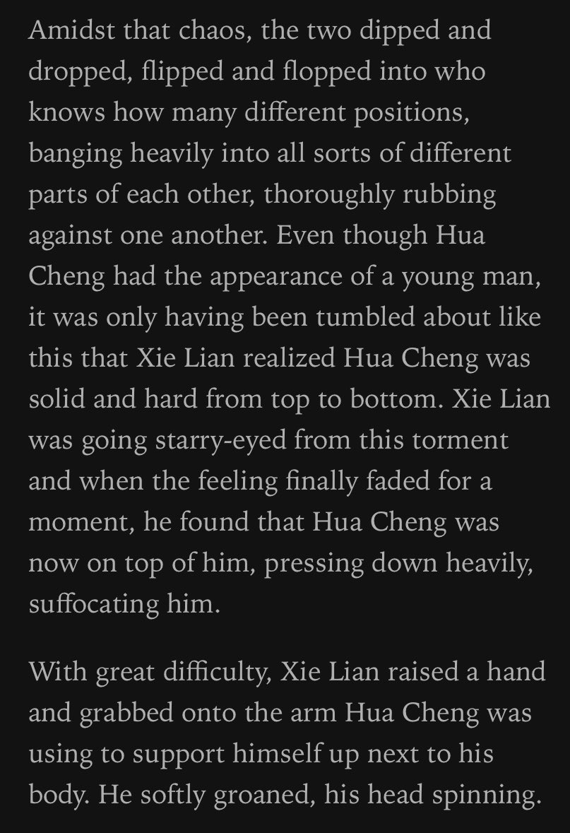 Xie Lian being horny on main one second after fearing for his life