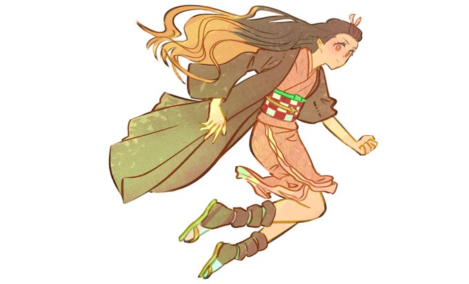ゴツボナオさんがTwitterに投稿した竈門禰豆子(鬼滅の刃)のイラスト。