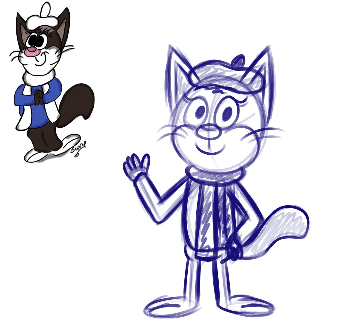 xSunnyEclipse's tweet photo. So I saw a bunch of Muppet OCs and was reminded when I made one in 2015. I wanted a cat character because the Muppets don't have any main cats. Her name is Cecilia or Cece and was gonna be Miss Piggy's assistant and have a friendly rivalry with Rowlf. #TheMuppets #MuppetOCs https://t.co/TkngrAy6h8