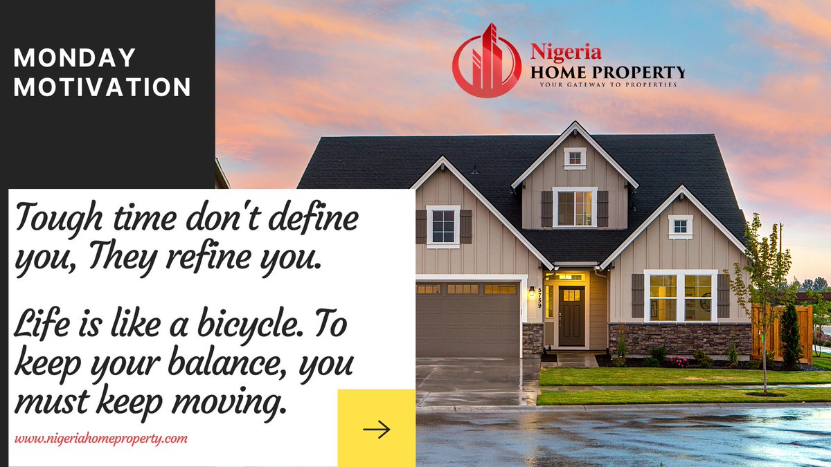 In light of what is happening around the world right now, we want to give you a dose of positivity to start the week. 

Enjoy your week ahead!

#Nigeriahomeproperty
#yourgatewaytoproperties

nigeriahomeproperty.com