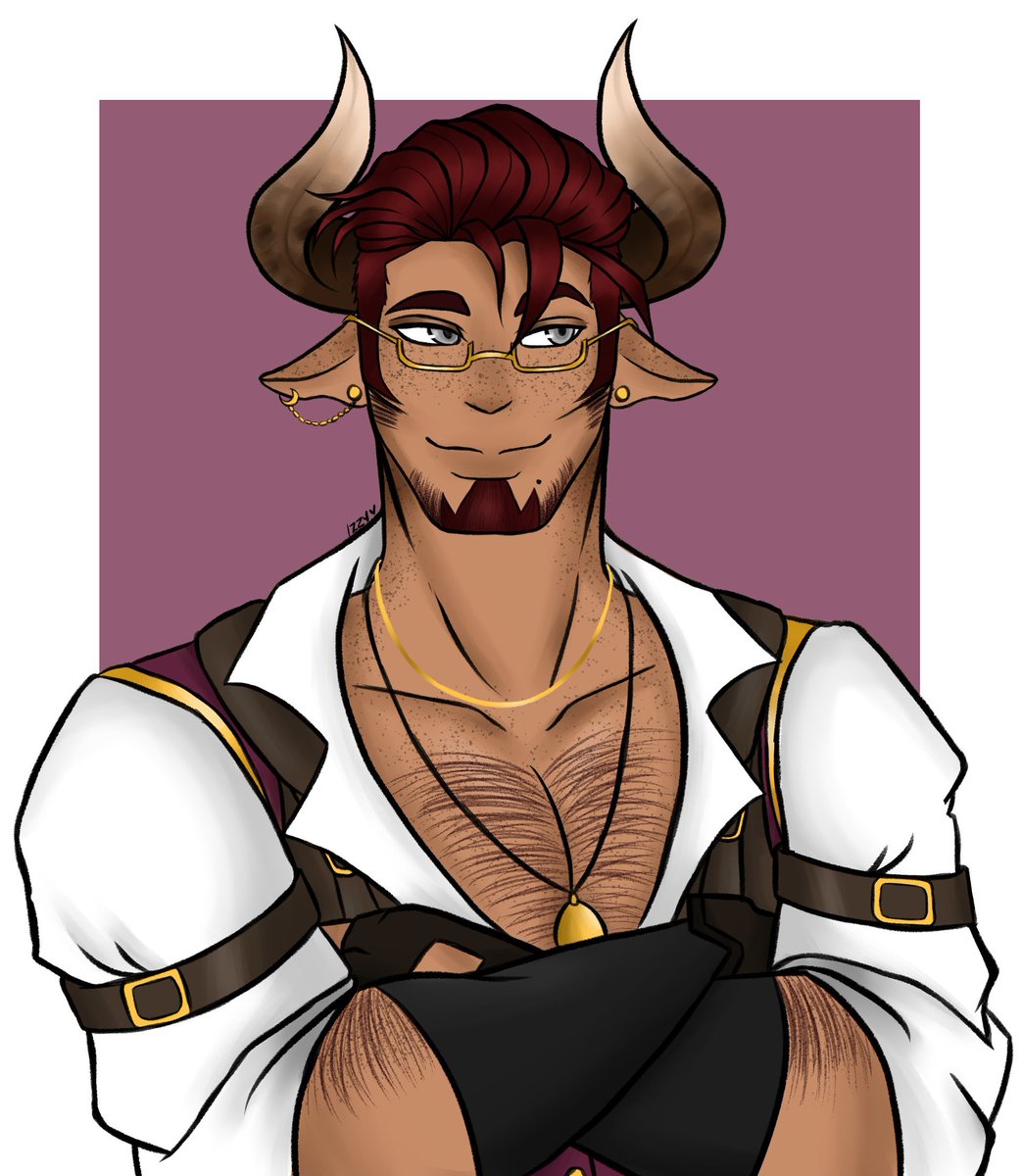 Leto, granblue fantasy oc, but can be reworked to be a tiefling or fantasy oc. hes a big guy who doesnt know his own strength, but despite that he prefers to use his mind and hes very very smart. hes a nice guy who flusters easily and oblivious to social cues. pansexual