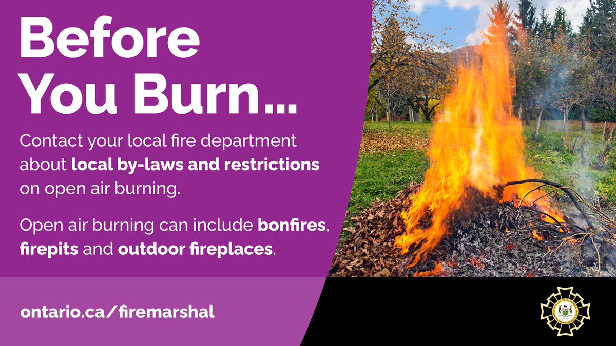TFS_Wilson's tweet photo. Last night, there were 3 people injured around a campfire near Perth, ON. Although it is too early to comment about this specific case, I would like to take this opportunity to send out a general reminder about open air burning. https://t.co/7bUT2zxWLo