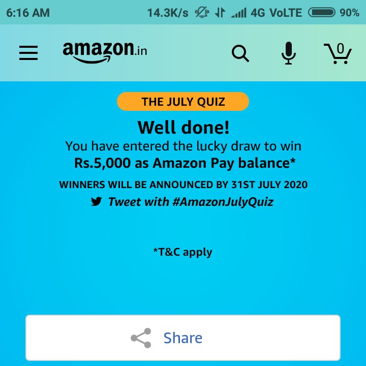 Mkk85257984's tweet photo. #AmazonJulyQuiz https://t.co/FgSO7hgY6Q