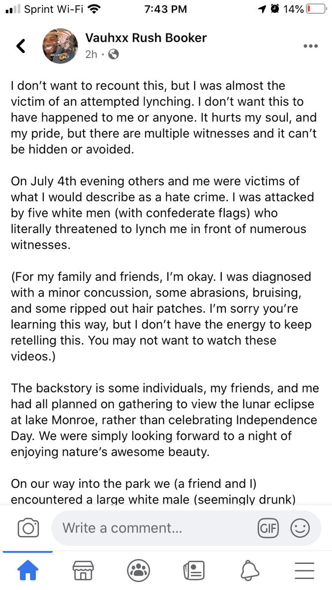 Screenshots from the Facebook post of the victim