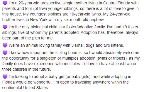 TayTayK02's tweet photo. I want to adopt! I’m #DreamingofaDaughter! If you, or someone you know, is contemplating adoption for your unborn baby girl(s), I’d love to get to know you!
#adoption #adopting #babygirl #multiples #openadoption #adoptababy #lookingtoadopt #infantadoption #becomingamom https://t.co/Z4kKqNlpJN