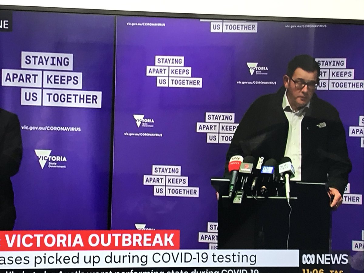  #dandrews on Purple for NSW VIC border closure announcement.