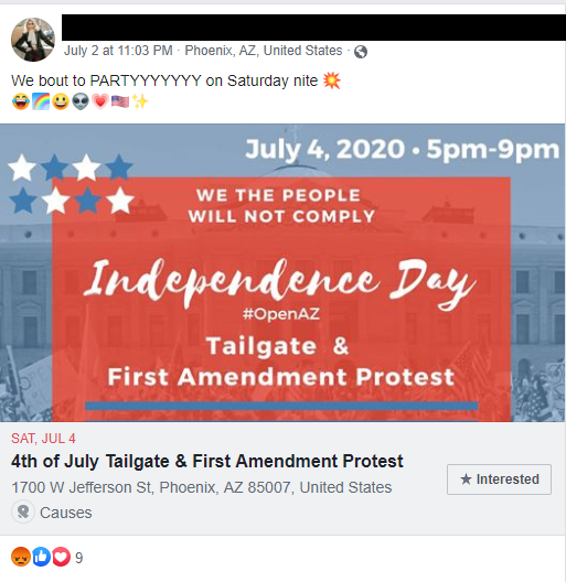 17/ Her business Facebook page and her LinkedIn are very professional and there is no QAnon crossover. However, she was promoting and had used her business page to organize/host this event.