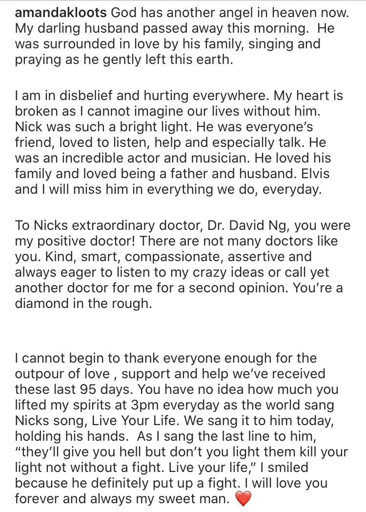 Wife of Broadway actor Nick Cordero says he has died following long battle with COVID-19. He was 41 years old. instagram.com/p/CCSBM89Axt_/…