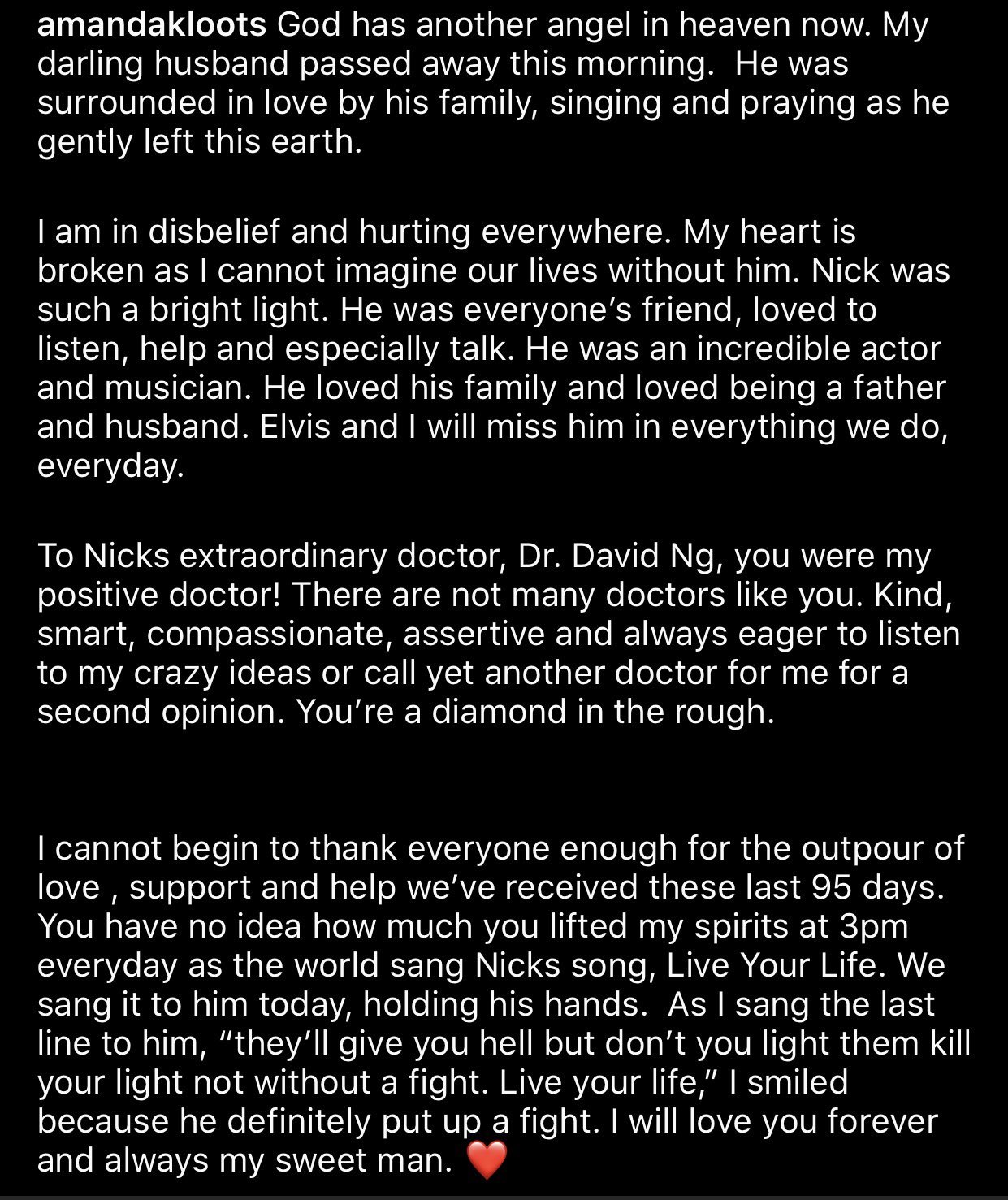 Holly Robinson Peete Amanda Kloots Husband Nick Cordero 41 Passed Away This From Covid 19 Complications I Ve Been Following This Story Since The Beginning 13 Weeks Watching Amanda Rally So Hard