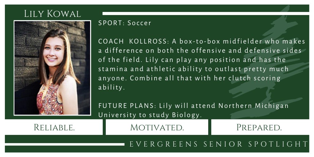 DCEathletics's tweet photo. @DCEathletics Spring Sports #seniorspotlight2020 focuses on a girls soccer student-athlete. Thank You Lily for representing the Evergreens! #EverestPride @MrRoloff
@DCEGirlsSoccer @RiversidePhysEd @RunDanceLive @ApushMeOut @mathgeeknatzke ��️🧑🎓🌲👟 https://t.co/pN1GjdREK1