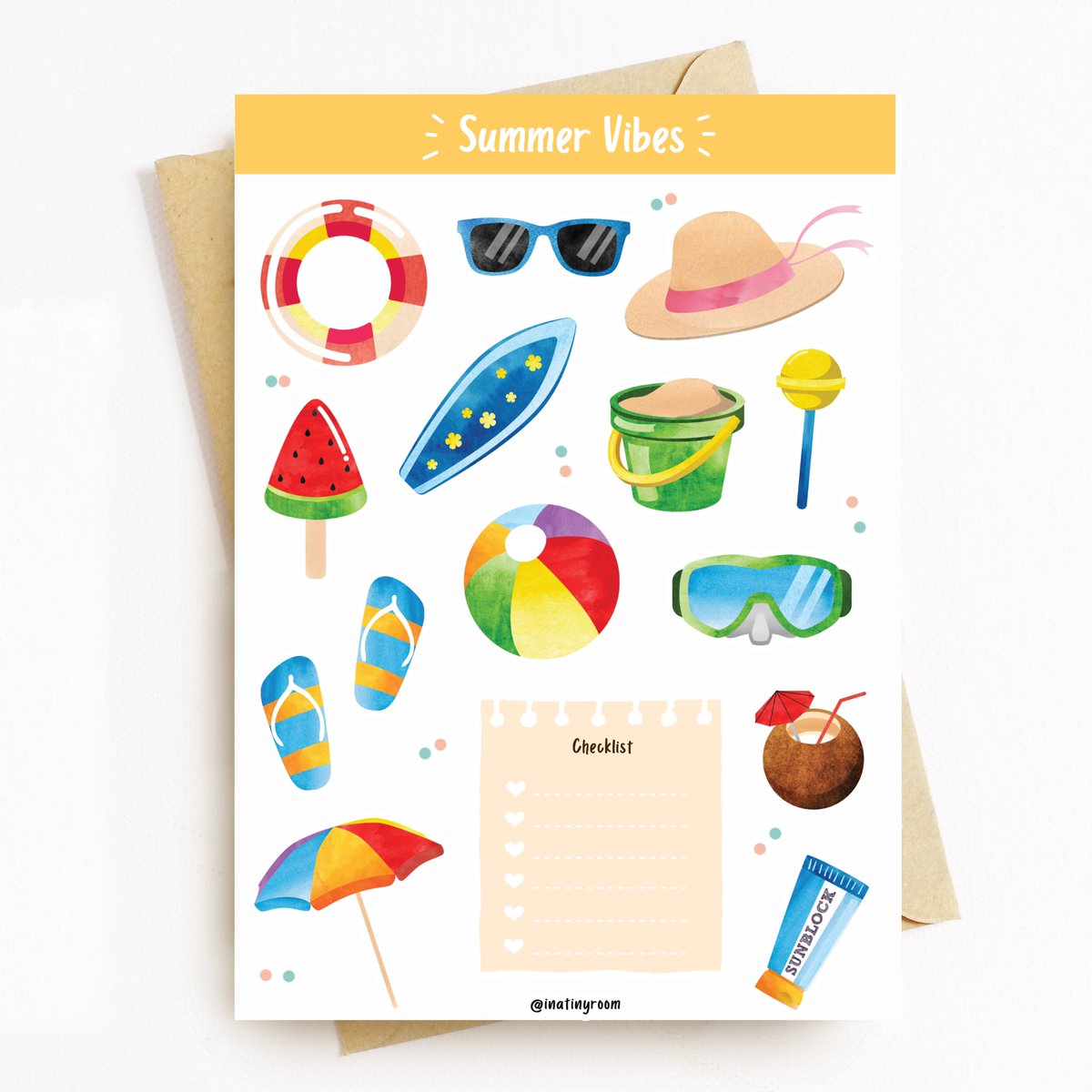 Inatinyroom's tweet photo. #Skies are clear 🌤 #Summer is here! Summer is very short here where I’m at. I’ll make every second count ♥️  Get your summer vibes sticker here >> https://t.co/RAUK1LkOIW 
#bujo #bulletjournal #planner #cutestationery #etsy #diary #bujosticker #kawaiisticker #beach #summertime https://t.co/Mw33Obq3Mf