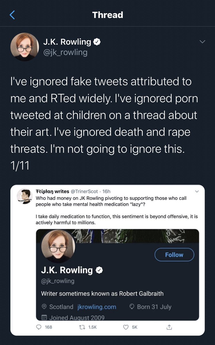 notallbhas's tweet photo. JK Rowling (sitting in a castle with her hundreds of millions of dollars) ignores pornography tweeted at children but draws the line at trans people (including children) feeling liberated to be themselves https://t.co/ywRRwHhGTv