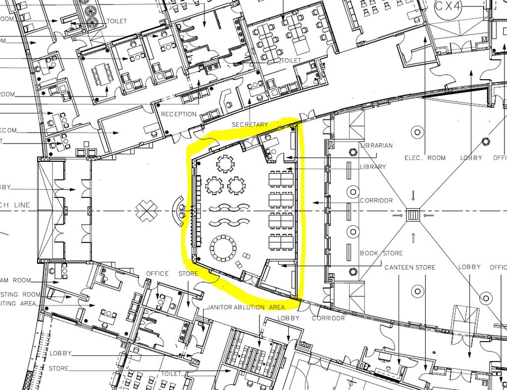 احد القاعات اللي راح نركز عليها في الشرح هي المكتبة ، راح نشوف الـ Sola-Tube المستخدم فيها و كيف تأثيره على استهلاك الطاقة 