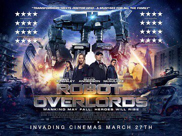 Robot Overlords- Earth has been conquered by robots from a distant galaxy. Survivors are confined to their houses and must wear electronic implants, risking incineration by robot sentries if they venture outside. Also on Amazon Prime.