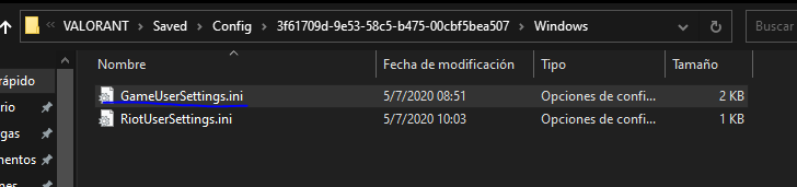 GameUserSettings.ini valorant settings, config & cfg 2022 - Gamingcfg