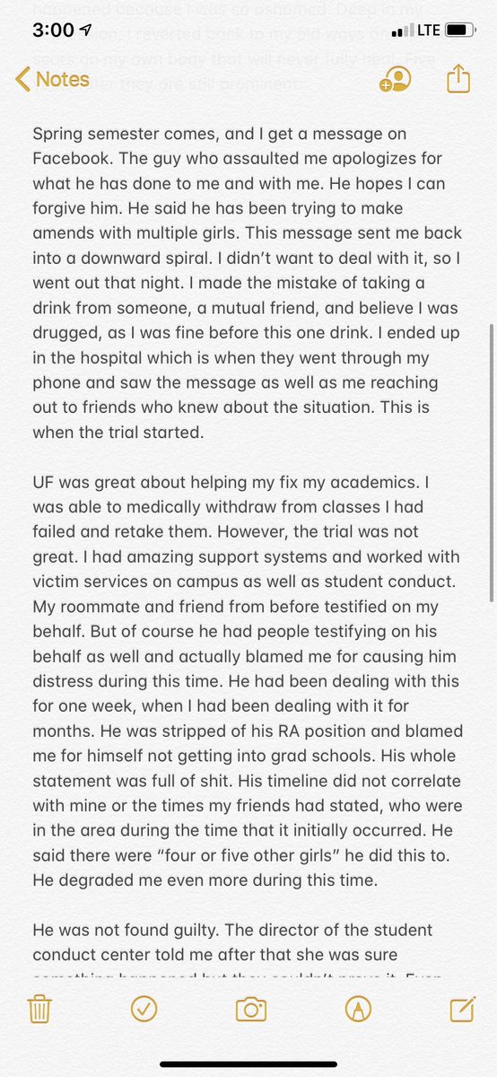 SurvivorsUf's tweet photo. TW: rape, RA, hospital, self-harm, title ix
#UFSurvivor #metoo #BelieveSurvivors #UF #UFHousing https://t.co/BUemucghha