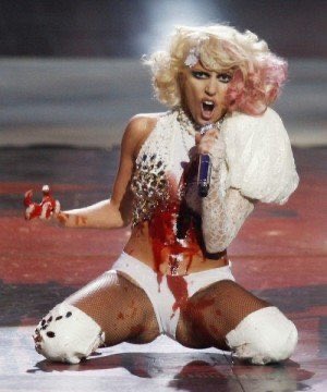 This performance shows what fame does to people. Like what it did to Marylin Monroe, Amy Winehouse, Whitney Houston. It resembles the death of a pop star. So guess what! It’s not satanic.