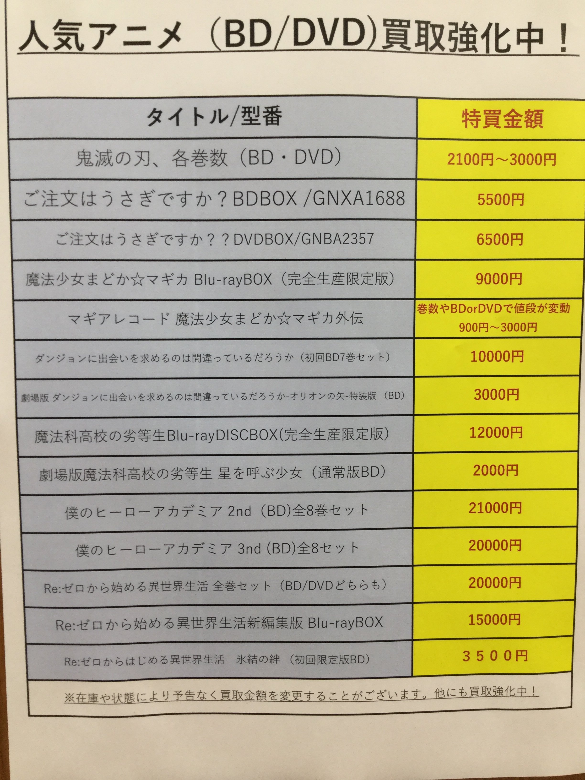ブックオフ札幌南2条店 Dvd 情報 今回は1fdvd コーナーを紹介します 実は最近 人気アニメコーナーを作りました ラブライブや鬼滅の刃など有名タイトル勢ぞろいです 買取も強化しております 是非ご来店お待ちしてます