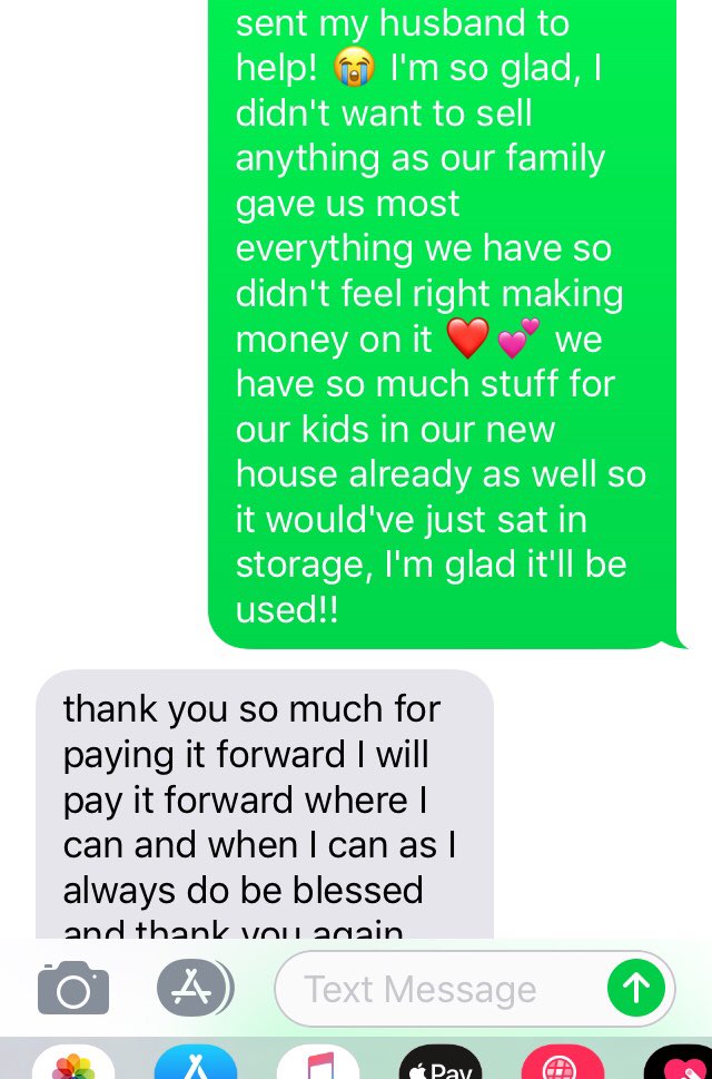 tpf_darling's tweet photo. So, I didn’t want to “sell” out stuff for the reason that we didn’t buy most of it, this guy came to pick it up and it made my week ❤️💕 #alwaysrecycle #payitforward https://t.co/jQndR5JR5y